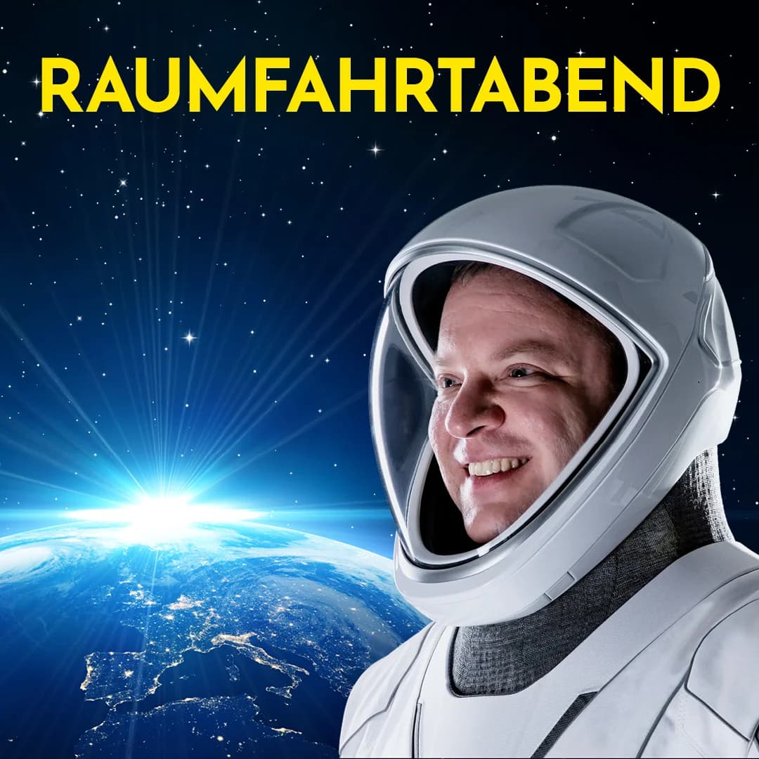 Bühnen- oder Programmmotiv: Raumfahrtabend